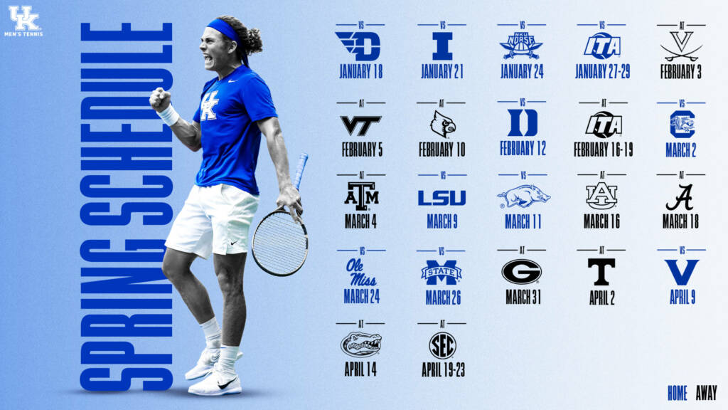 Men’s Tennis Releases 2023 Spring Schedule UK Athletics