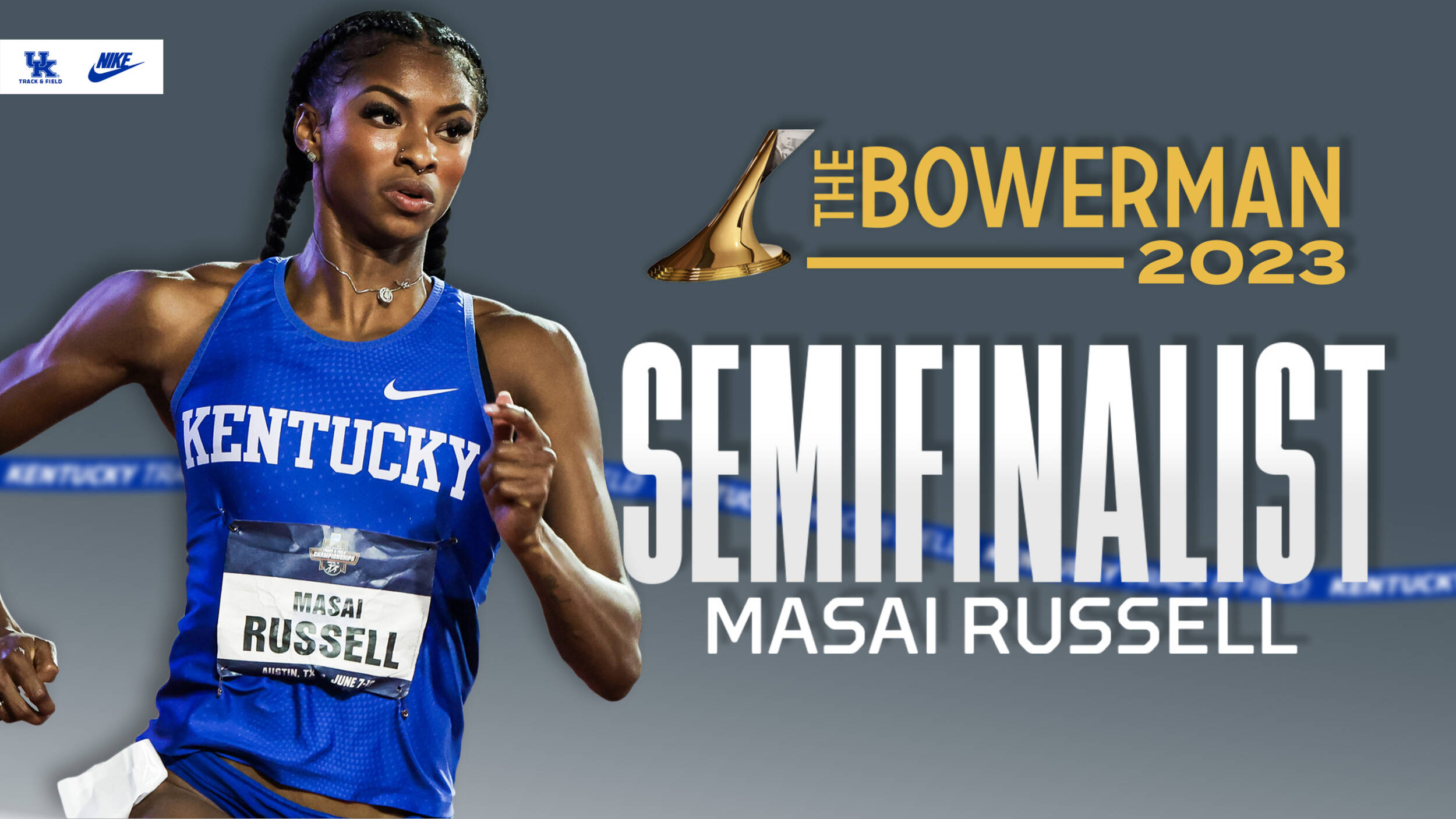 Masai Russell Named Semifinalist For The Bowerman UK Athletics