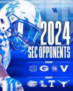 SEC Announces Kentucky Football's 2024 Conference Opponents – UK Athletics