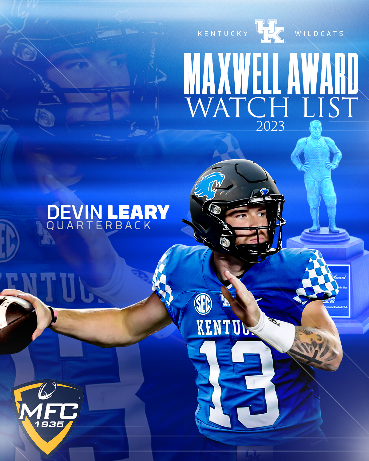 Devin Leary Named to Maxwell Award Watch List UK Athletics