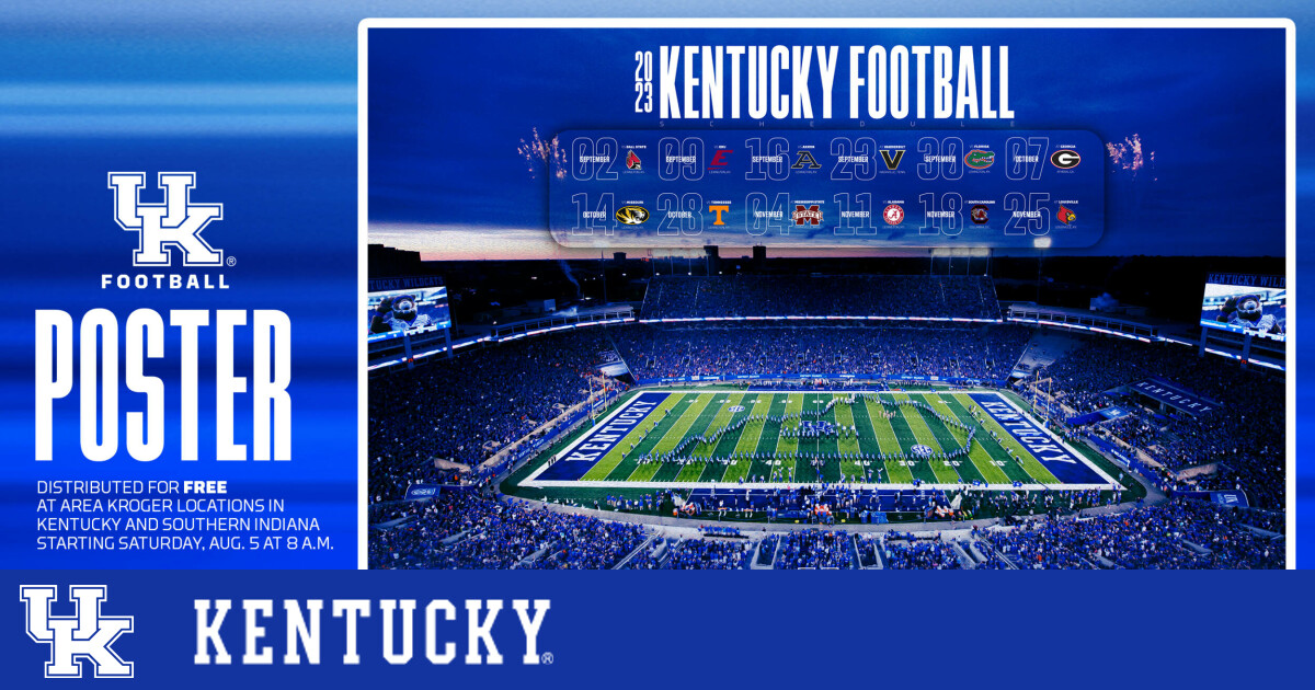 Kentucky Football Unveils 2023 Schedule Poster Presented by Kroger