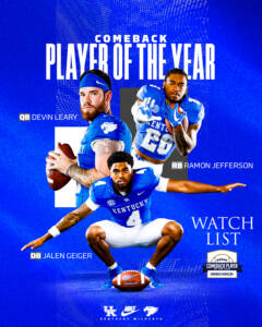 Jalen Geiger, Ramon Jefferson, Devin Leary on Comeback Player of the Year  Watch List – UK Athletics