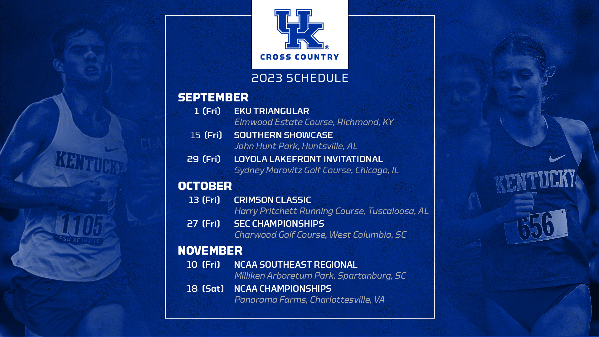 Kentucky Cross Country Reveals 2023 Schedule UK Athletics