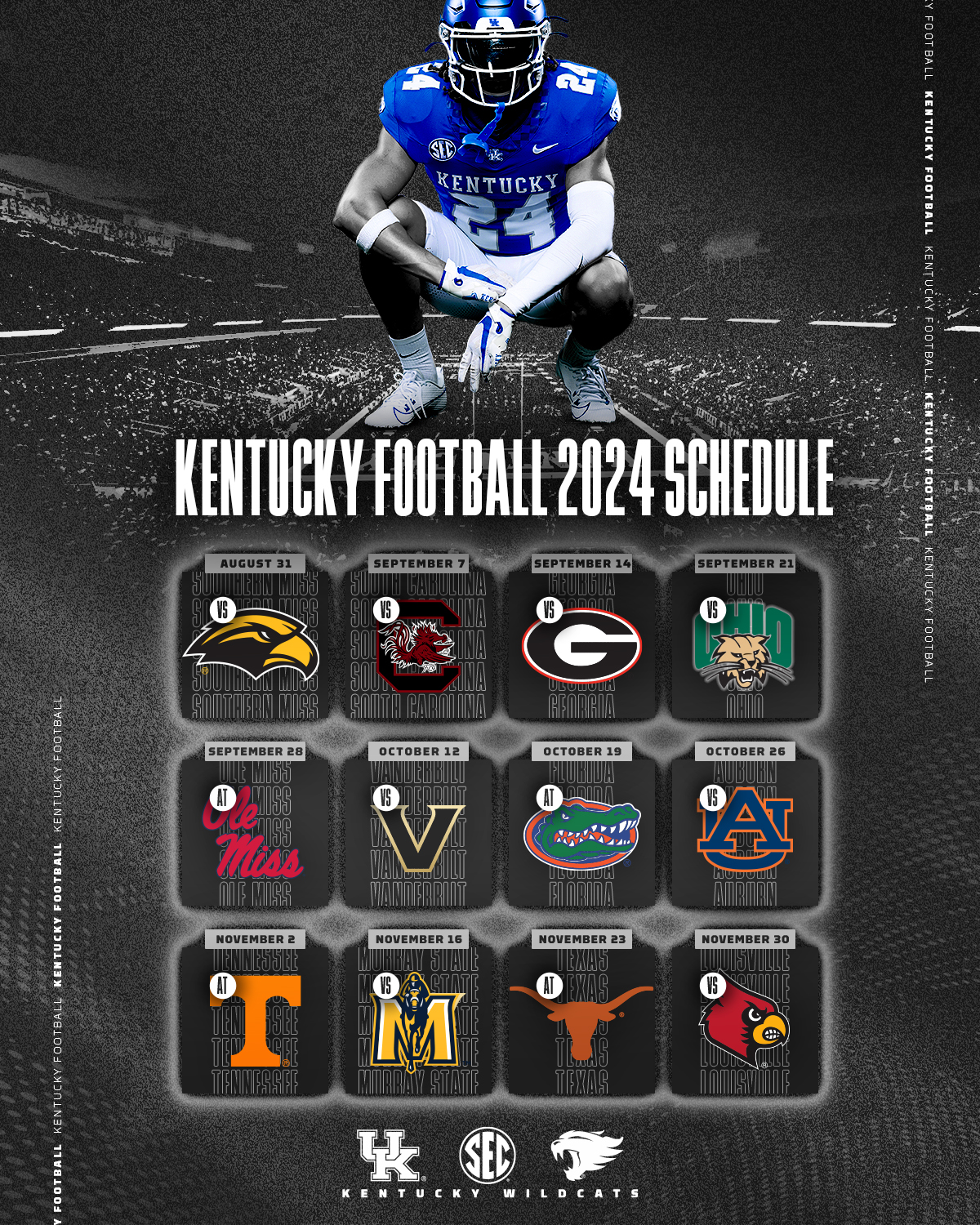 Kentucky Football’s 2024 Schedule Revealed UK Athletics