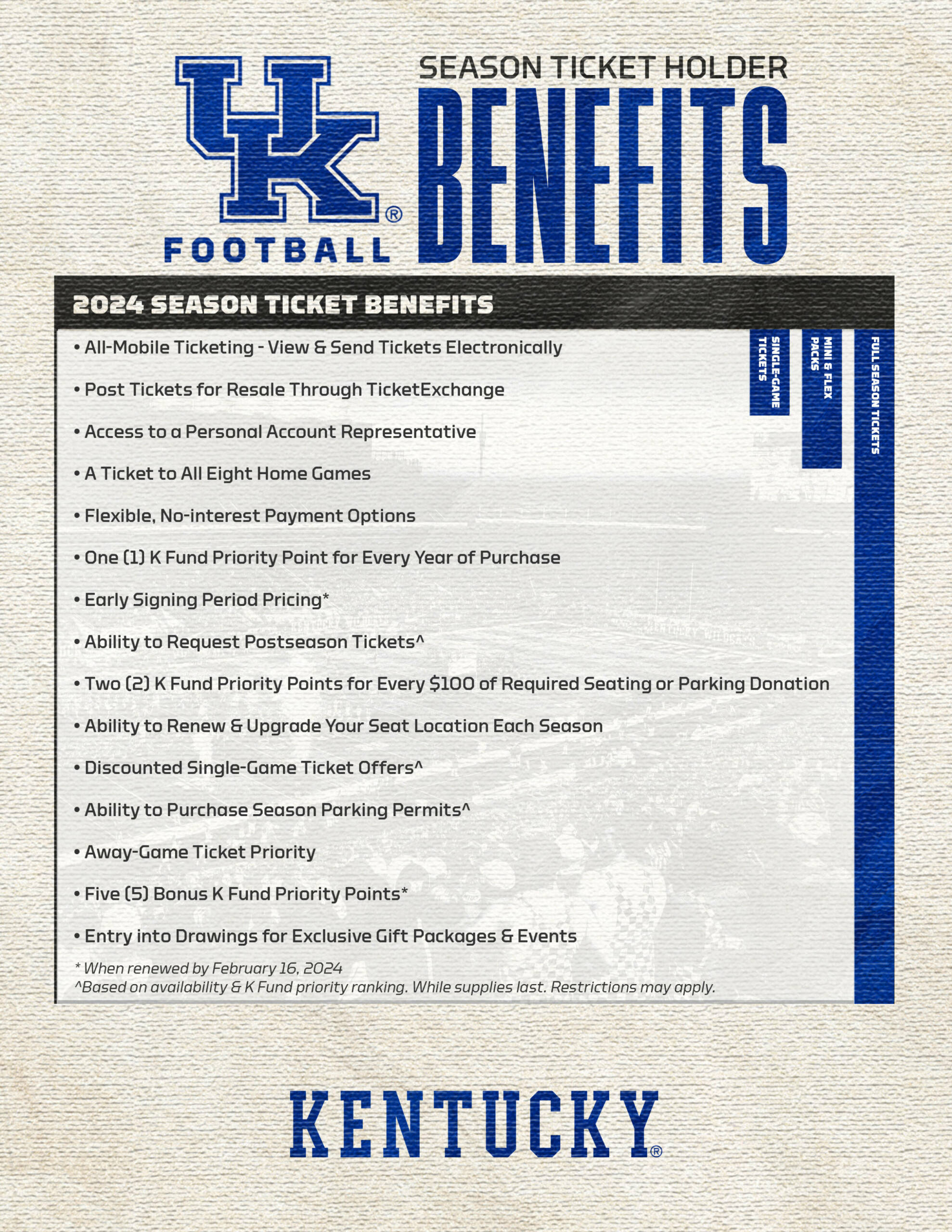 2024 Season Ticket Pricing (Football) UK Athletics