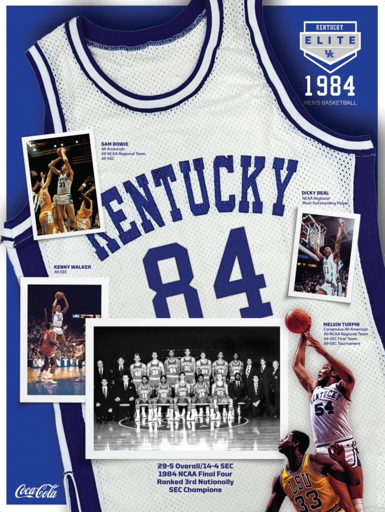 Poster honoring the Kentucky 1984 MBB Team