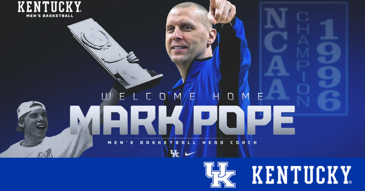 Mark Pope Kentucky Mens Basketballs 23rd Head Coach And Ncaa Champion Captain Bvm Sports 