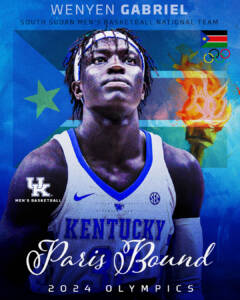 Graphic shows Wenyen Gabriel is going to compete at the Paris Olympics