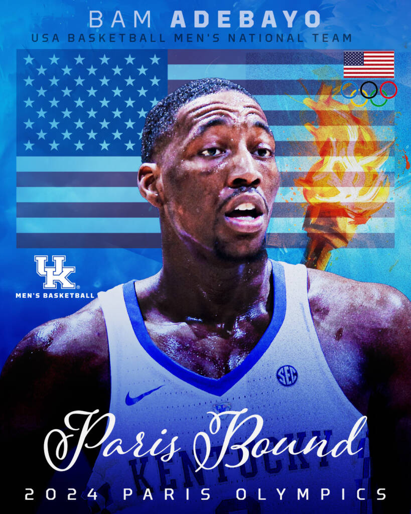 Graphic shows that Bam Adebayo is going to the Paris Olympics