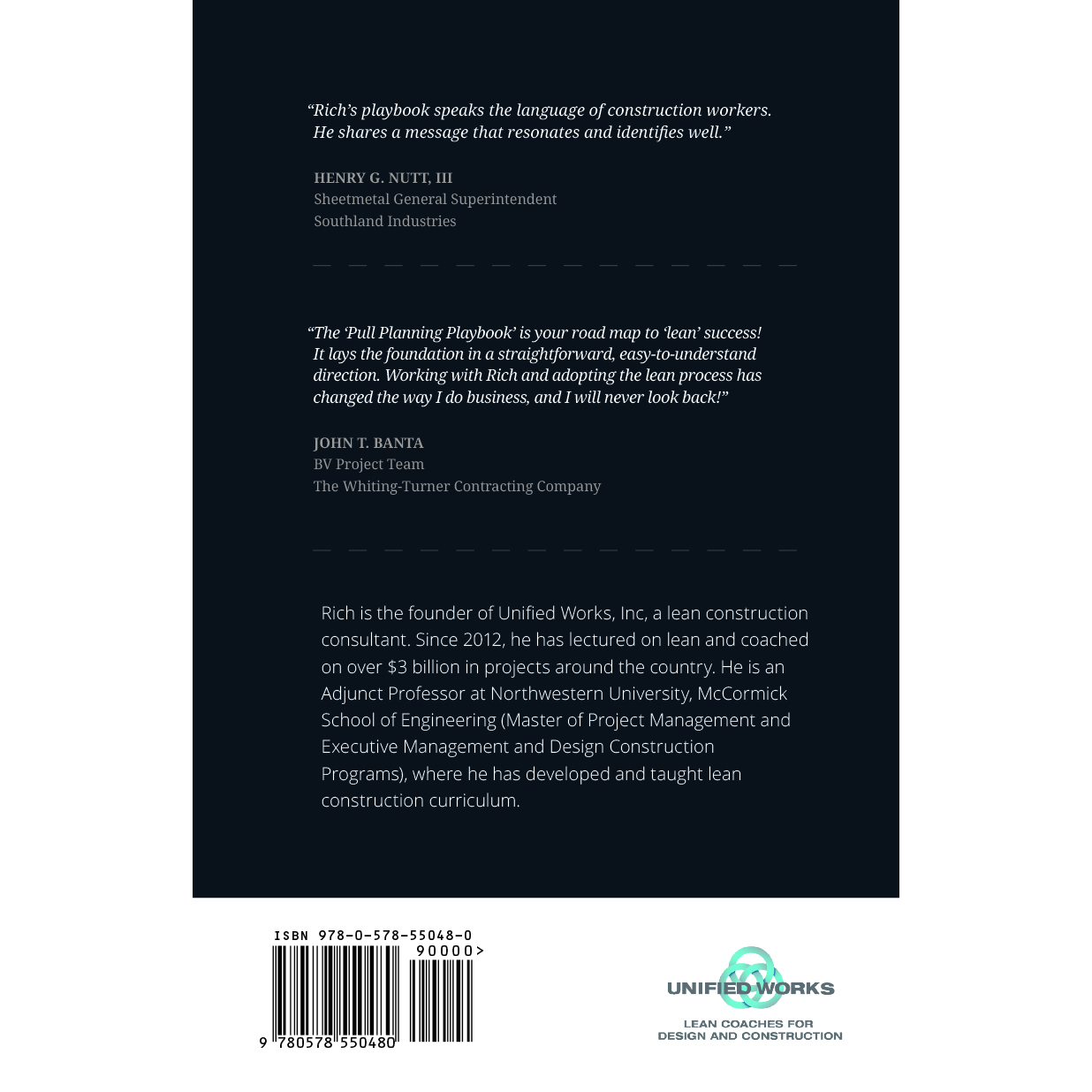 Pull Planning Playbook Back Cover