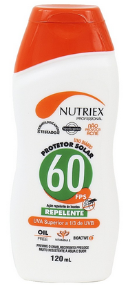 PROTETOR SOLAR FPS 60 UVA/UVB 120ML C/REPELENTE NUTRIEX