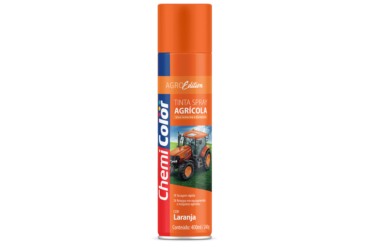 TINTA SPRAY LARANJA JC AGRICOLA 400ML/240G CHEMICOLOR