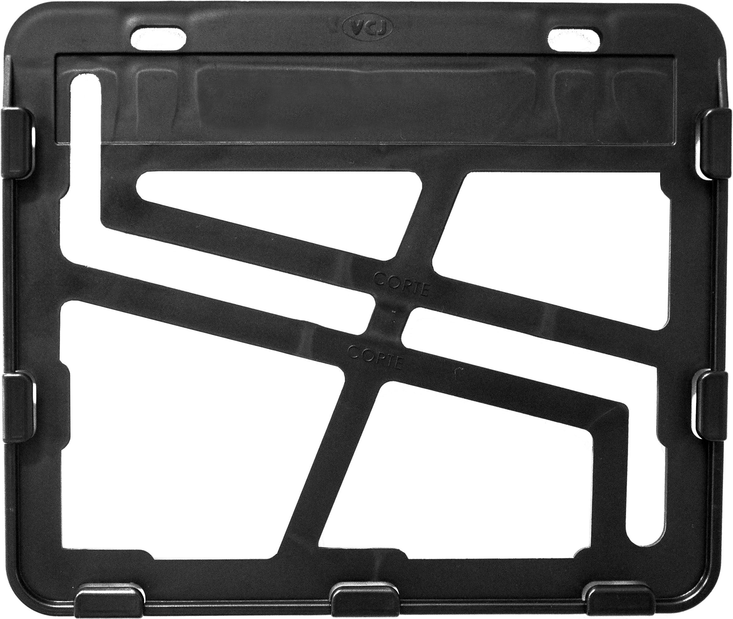 SUPORTE PLACA PVC PRETO P/MOTO