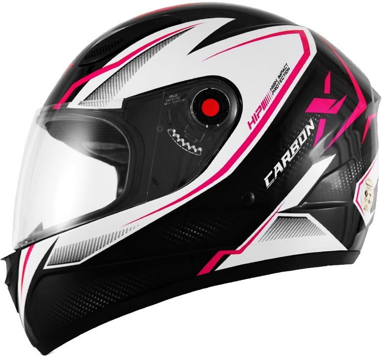 CAPACETE MIXS FOKKER CARBON X FUNDO PRETO BRILH TAM 56 ROSA