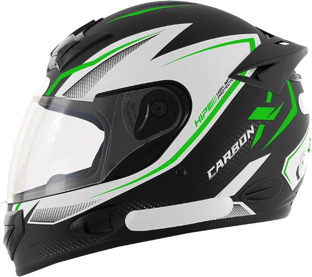 CAPACETE MIXS FOKKER CARBON X FUNDO PRETO BRILH TAM 56 VERDE