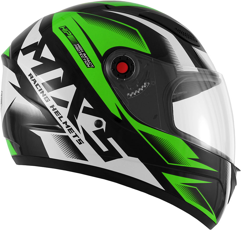 CAPACETE MIXS FOKKER STORM FUNDO PRETO BRILH TAM 56 VERDE