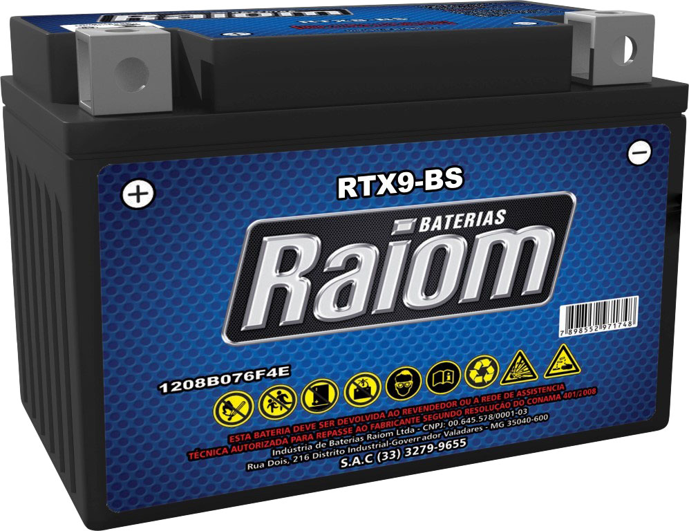 BATERIA 12V 8AH RTX9-BS CB-500,CBR-600 FY,KTM-620,KTM-640