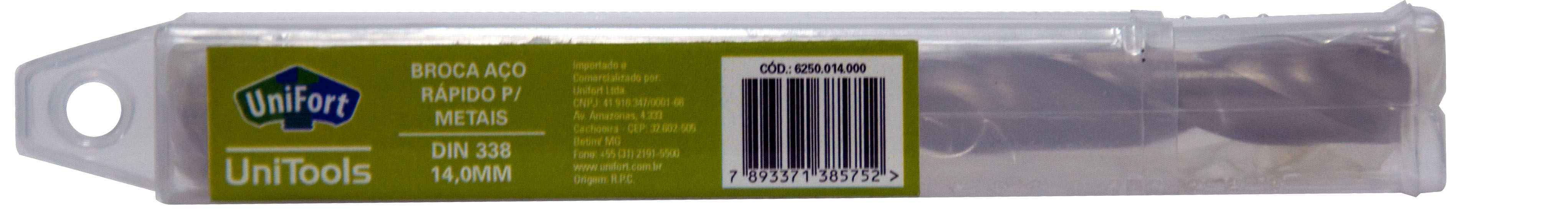 BROCA ACO RAPIDO DIN 338 14,0MM