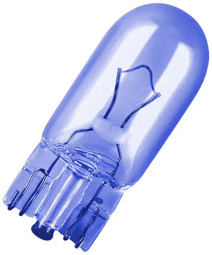 LAMPADA BASE VIDRO 12V 3W COOL BLUE IMPORTADA