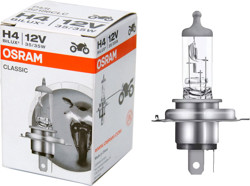 LAMPADA HALOG H4 12V 35/35W CLASSIC MOTO OSRAM