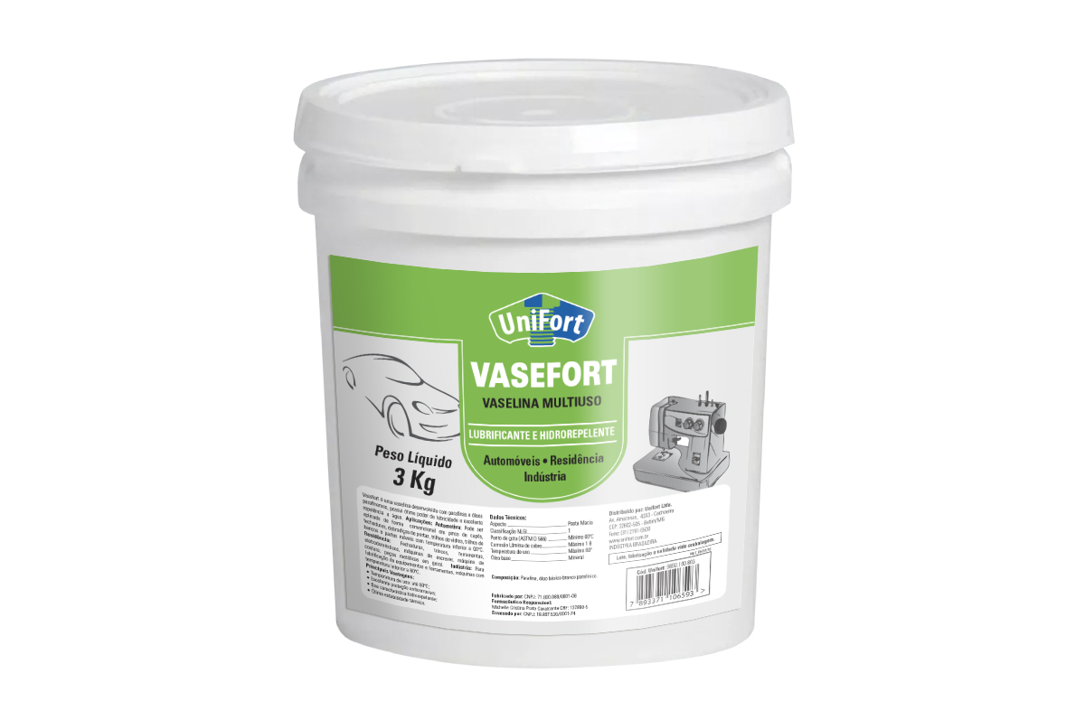 VASELINA SOLIDA VASEFORT BALDE 3KG