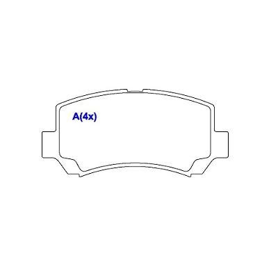 PASTILHA FREIO D CHERY S-18 1.3 16V 12 ,EFFA M-100 1.0 8V