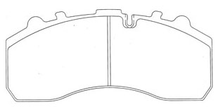 PASTILHA FREIO D/T SIST.KNORR BREMSE MB 1938 S 99 ,K-124 EB