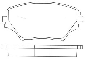 PASTILHA FREIO D SIST.AKEBONO RAV4 2.0 16V 01 05