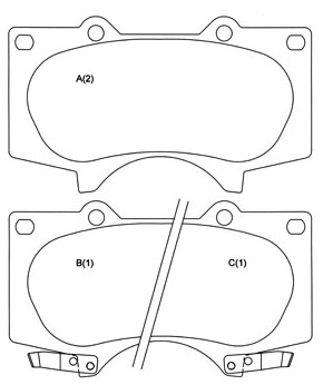 PASTILHA FREIO D SIST.SUMITOMO HILUX 2.7/3.0 09 /SW4 05