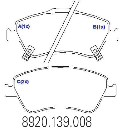 PASTILHA FREIO D SIST.BOSCH COROLLA 1.8 XLI/XEi AUT. 06/08