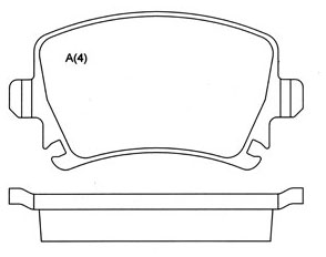 PASTILHA FREIO T JETTA 2.5 05 ,GOLF GTI 07 ,SAVEIRO CROSS