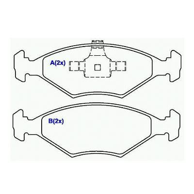 PASTILHA FREIO D SIST.TEVES PALIO 1.0 8V/16V 10/09
