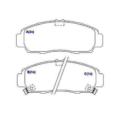 PASTILHA FREIO D SIST.SUMITOMO ACCORD LX 08 ,NEW CIVIC 1.8
