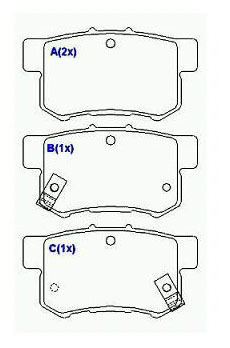 PASTILHA FREIO T SIST.AKEBONO ACCORD 02 ,CR-V 2.0 16V 03