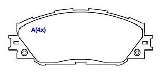 PASTILHA FREIO D RAV4 2.4 16V 06