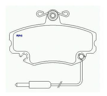 PASTILHA FREIO D SIST.GIRLING CLIO RL/RN 1.0 99 /RN 1.6 16V