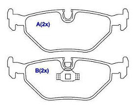 PASTILHA FREIO T SIST.TEVES BMW Z3 2.8 97 ,SERIE 3 E46 320i