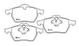PASTILHA FREIO D SIST.TEVES AD A4 QUATTRO 2.5/2.6/2.8 V6