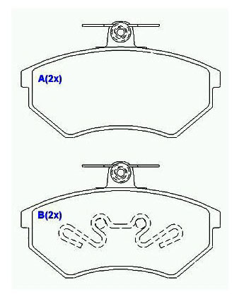 PASTILHA FREIO D SIST.GIRLING GOLF 1.8 93 ,AD A4 1.8 20V