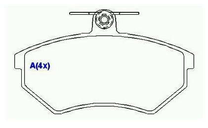 PASTILHA FREIO D SIST.GIRLING GOLF 1.8/2.0 93 ,AD A4 1.8