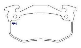 PASTILHA FREIO D SIST.BENDIX TWINGO 1.1/1.2 93 98