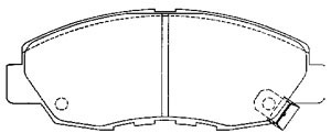 PASTILHA FREIO D SIST.AKEBONO ACCORD 1.8I 16V ARO 14 93 98