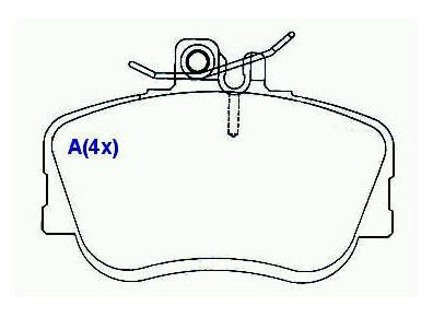 PASTILHA FREIO D SIST.GIRLING MB C180/C200/C220/C250 93 01