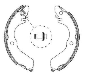 SAPATA FREIO T MITSUBISHI COLT 1.3/1.5/1.6/1.8 88 96