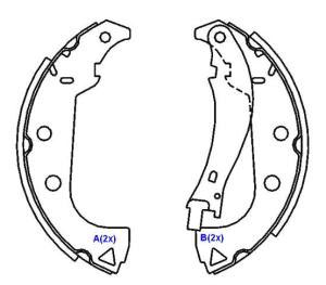 SAPATA FREIO T STRADA 1.4 98 ,IDEA TDS 00 ,STILO 8V 03