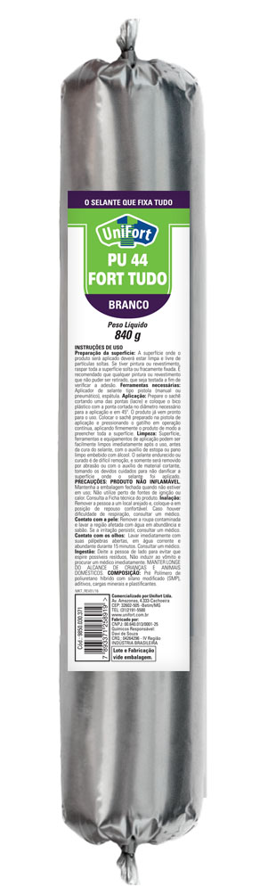 PU 44 BRANCO 820G SACHE POLIPLAS