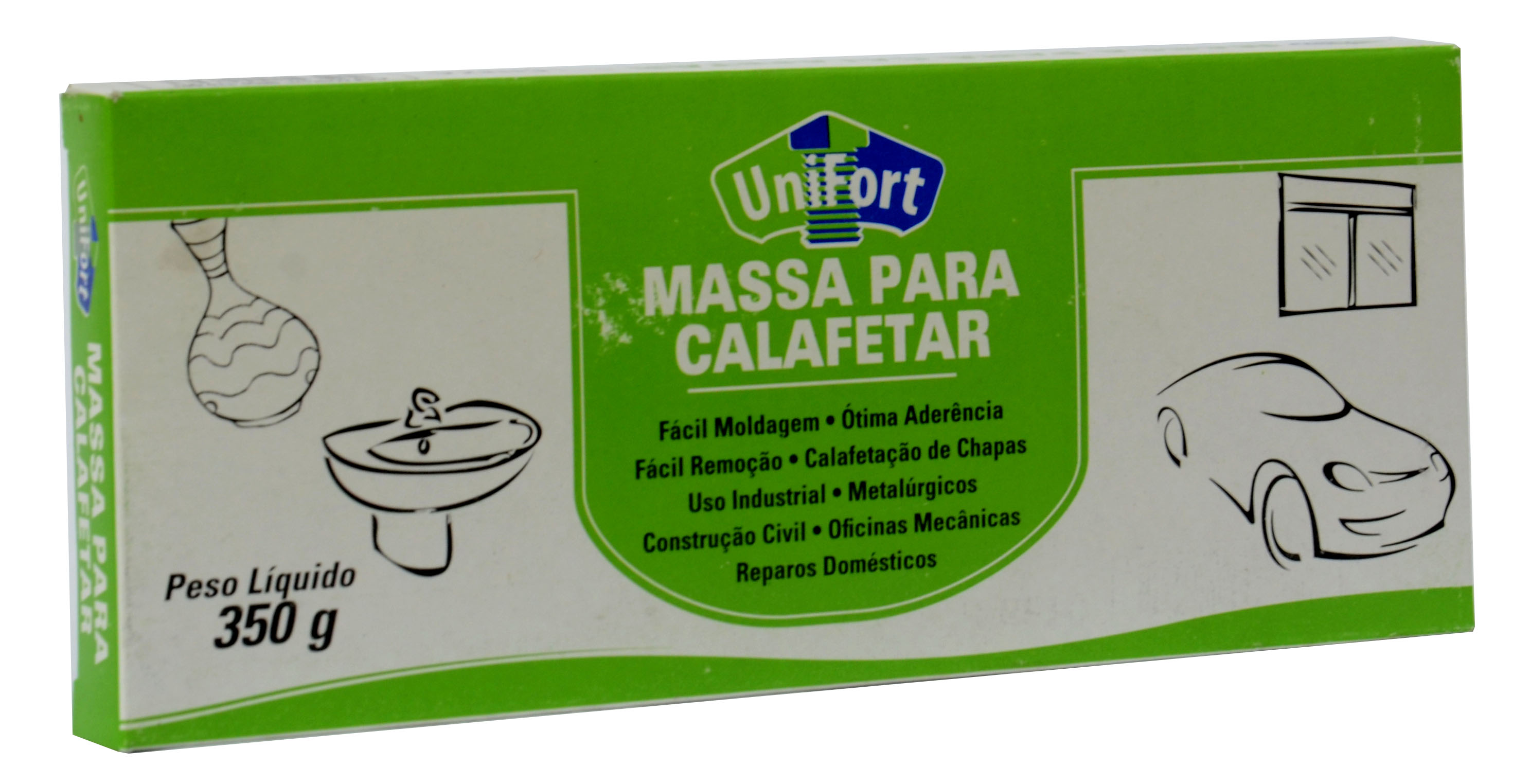 MASSA CALAFETAR FILETE CINZA 350G UNIFORT