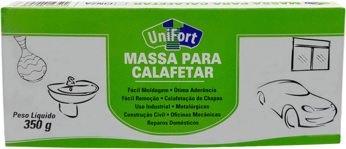 MASSA CALAFETAR FILETE PRETO 350G UNIFORT