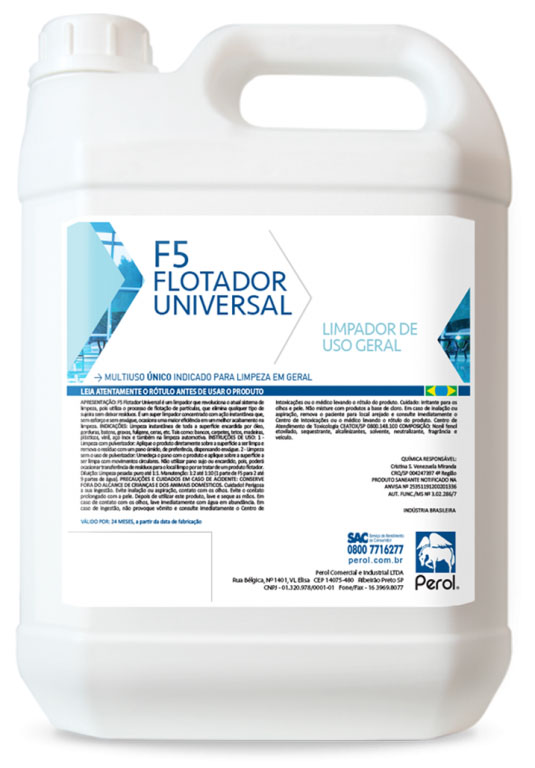 LIMPADOR LIQUIDO CONCENTRADO C/FLOTACAO PARTICULAS 5L