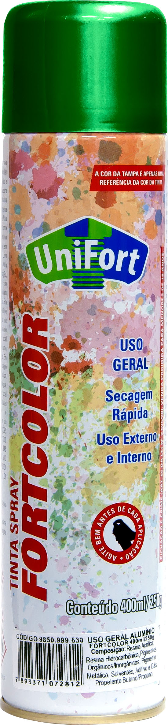 TINTA SPRAY VERDE USO GERAL 400ML/250G CHEMICOLOR